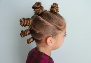 Crazy Hair Day Hairstyles, Bun Hawk, Bantu Knot Curls, Whoville Hair, Day Hairstyles, Hairstyle Youtube, The Bun, Anderson Cooper, Wacky Hair Days