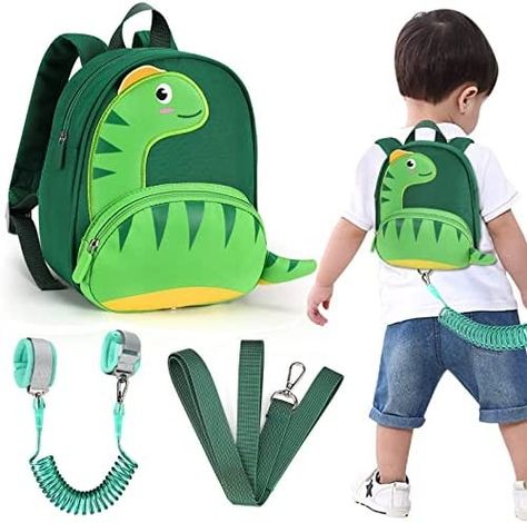 Toddler Leash, Kids Close, Dinosaur Backpack, Toddler Backpack, Dinosaur Pattern, Toddler Age, Dinosaur Kids, Cute Dinosaur, Child Safety