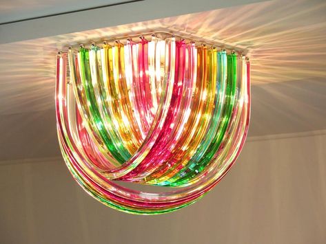 Colorful Ceiling Lights, Vibrant Living Room Ideas, Rainbow Ceiling, Chb Cabins, Small Bedroom Ideas For Women, Room Ideas Bohemian, Living Room Transformation, Vibrant Living Room, Living Room Ideas Bohemian