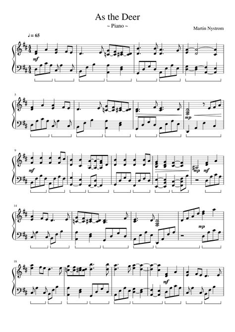 Beginner Violin Sheet Music, Popular Piano Sheet Music, Free Violin Sheet Music, Piano Songs Sheet Music, As The Deer, Music Printables, Piano Notes Songs, Trumpet Sheet Music, Hymn Sheet Music