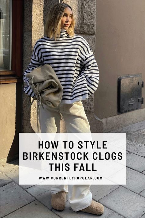 Learn how to style Birkenstock clogs for fall with effortlessly chic outfit ideas. Perfect for casual days, school outfits, and even cozy weekends, these styling tips will keep you comfy and on-trend all season long. Birkenstock Clogs Outfit Work, Boston Clog Outfits Women, Birkenstock Buckley Outfit, Clogs Outfit Work, Birkenstock Clog Outfits, Style Birkenstock Clogs, Socks With Birkenstocks, Clog Outfits, Birkenstock Clogs Outfit