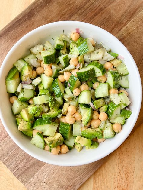 Chickpea Cucumber Salad, Cucumbers Salad, Chickpea Cucumber, Pickled Cucumber Salad, Cucumber Dill Salad, Pickled Cucumbers, Dill Dressing, Mustard Pickles, Pickling Cucumbers