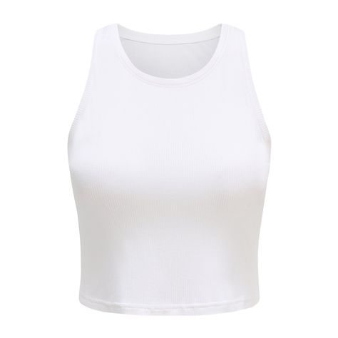 Doudoune The North Face, Solid Tank Tops, Hair Appointment, Free Socks, Cute Crop Tops, Vest White, Sleeveless Crop Top, Sleeveless Vest, Sleeveless Tank Top