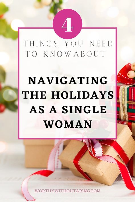 Being alone for the holidays feel extra lonely. Here are tips on how to survive Christmas and Thanksgiving and New Years as a single person. Save this pin for more like this! Alone For The Holidays, Single During Holidays, Surviving Christmas, Single Again, Feeling Inadequate, Being Single, Single Woman, How To Survive, Single Person