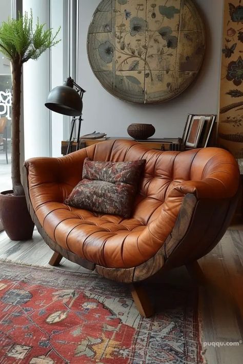 Living Room Chairs Ideas, Lounge Sofa Living Room, Leather Sofa Design, Window Sofa, Lounge Corner, Leather Living Room Furniture, Contemporary Living Room Design, Leather Sofa Living Room, Dream House Decor