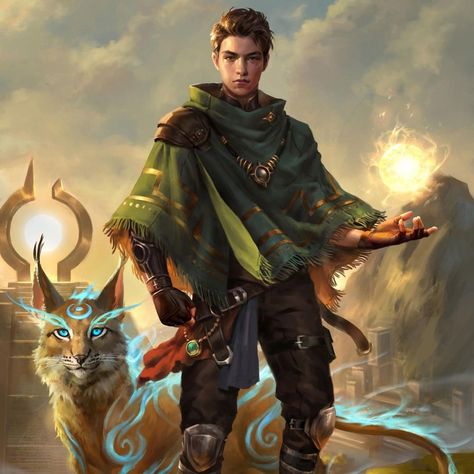 Dnd Druid, Fantasy Portraits, Human Male, Dnd Art, D&d Dungeons And Dragons, Animal Companions, Dnd Characters, Fantasy Character Design, Fantasy World