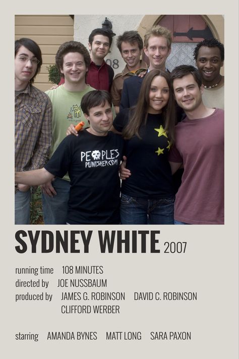 Sydney White Movie Poster, Sydney White Movie, Polaroid Room, Movie Watchlist, Sydney White, 2000 Aesthetic, Summer Movies, Journal Photos, Film Journal