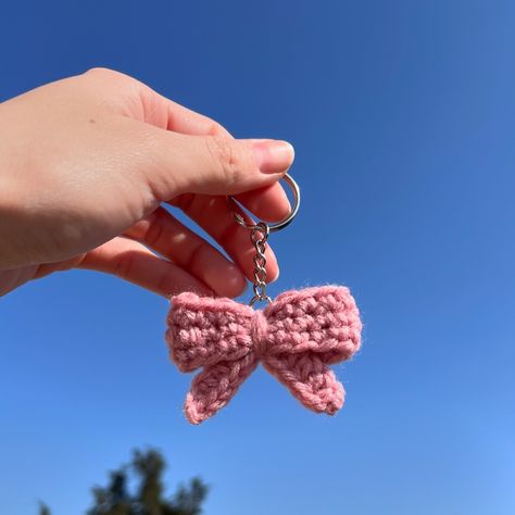 This one is for my coquette lovers 💖🎀 - #crochet #crochetlove #crochetersofinstagram #crochetbow #crochetkeychain #bows #coquette #ribbon #keychains #charms #pinkaesthetic #pink #pinklover #pinkbows #cottagecore #handmade #accessories #stopmotion #fashion #slowfashion #slowfashionmovement #inspiration #fashioninspiration #cuteaccessories #crochetaccessories #pinkaccessories #prettyinpink #decor #crochetdecor #bagcharm Crocheted Bow, Aesthetic Lovers, Bow Keychain, Crochet Bows, Silver Keychain, Dusty Rose Pink, Slow Fashion Movement, Crochet Inspo, Pink Accessories