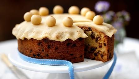 Mothering Sunday is actually also known Simnel Sunday due to the tradition of baking Simnel cakes to celebrate the ‘family reunion’ during the austerity of Lent. Cake Recipes Uk, Simnel Cake, Easter Fruit, Dried Fruit Mix, Fruitcake Recipes, Bbc Food, Cake Mixture, Almond Paste, Mary Berry