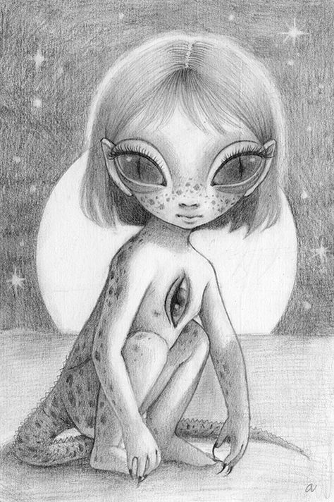 güzel olmuş Arte Occulta, Alien Drawings, Arte Grunge, Arte Alien, Dark Art Drawings, Arte Obscura, Alien Art, Arte Sketchbook, Arte Inspo