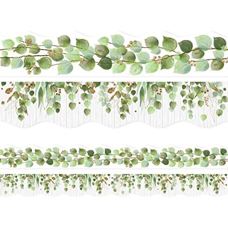 Package Includes: 1 roll of double sided Eucalyptus bulletin board border. 36ft per roll. Shrink-wrapped. Popular Decorations: Ideal for decorating bulletin boards in the classroom kid's room and office. These borders can be used to line bulletin boards, windows, classroom centers. Or decorate a woodland theme party and carnival. Eucalyptus Bulletin Board, Eucalyptus Classroom, Classroom Posters Elementary, Farmhouse Classroom Decor, Bulletin Borders, Leaves Border, Farmhouse Classroom, Classroom Centers, Bulletin Board Borders