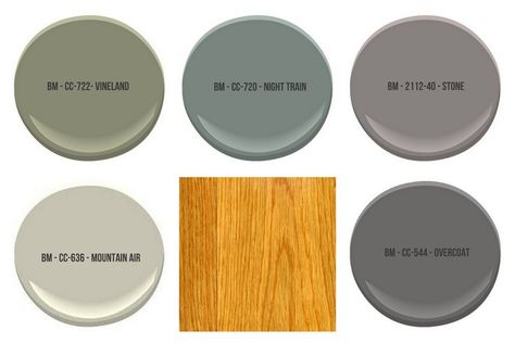 what color paint to downplay honey oak floors and kitchen cabinets. Honey Oak Trim, Oak Wood Trim, Best Wall Paint, Honey Oak Cabinets, Trendy Kitchen Colors, Oak Trim, Kitchen Wall Colors, Kitchen Colour Schemes, Wall Wood