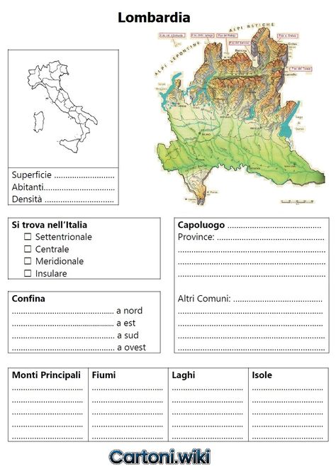 Scheda delle Regioni per la scuola primaria Activities For Kids, Coding