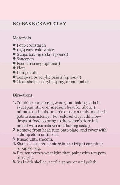 No-Bake Clay Recipe | No-Bake Craft Clay Recipe - Cornstarch + Baking Soda Cornstarch Clay, Cornstarch Dough, Salt Clay, Baking Soda Clay, Dough Crafts, Clay Recipes, Salt Dough Crafts, Clay Recipe, Simple Ornaments