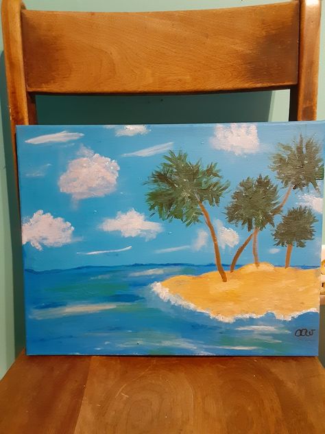 Simple island painting Island Drawing Simple, Island Drawing, Island Painting, Palawan Island, Art Study, Drawing Simple, Palawan, Art Studies, Drawing Art