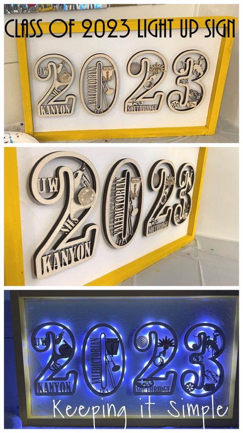 Cnc Router Projects, Triangular Prism, Router Projects, Graduation Signs, All Of The Lights, Light Up Signs, College Graduation Gifts, School Fundraisers, Graduation Decorations