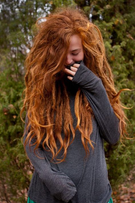 "Welcome to my humidity. I turn into a Merida. All I need is a bow and arrow." -Alexis (Emory R. Frie) Beautiful Dreadlocks, Long Red Hair, Dread Hairstyles, Dreadlock Hairstyles, Long Red, Hair Envy, Ginger Hair, Hippie Chic, Hippie Style