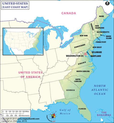 Map Of East Coast, East Coast Map, Travel Tips With Baby, Map Of The United States, East Coast Usa, United States Map, Breakfast Ideas For Picky Eaters, Road Trip With Kids, Travel Wallpaper