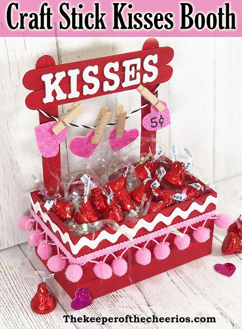 Valentines Day Kisses, Dollar Store Valentines, Valentine Boxes For School, Valentine Day Kiss, Mini Crates, Easy Valentine Crafts, Diy Valentine's Day Decorations, Valentine Day Boxes, Valentine Decor