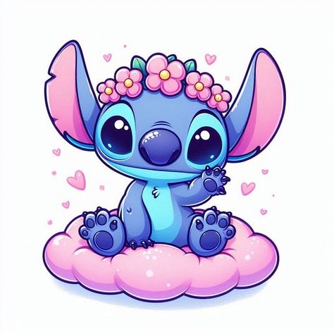 Stitch Bebe, Hawaii Cartoon, Cake Stitch, Lilo And Stitch Characters, Minnie Mouse Pictures, Lilo And Stitch Drawings, Stitch Character, Whatsapp Wallpaper Cute, Stitch Drawing