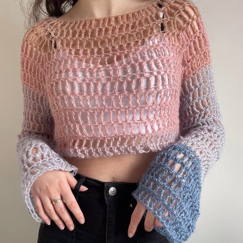 Look what I just found on Depop 🙌 https://depop.app.link/vzuYT7RaFpb Crochet Fishnet Top Pattern Free, Crochet Fishnet Top, Loom Crochet, Crochet Pink, Fishnet Top, Cute Fits, Crochet Fashion, Top Pattern, Crochet Ideas