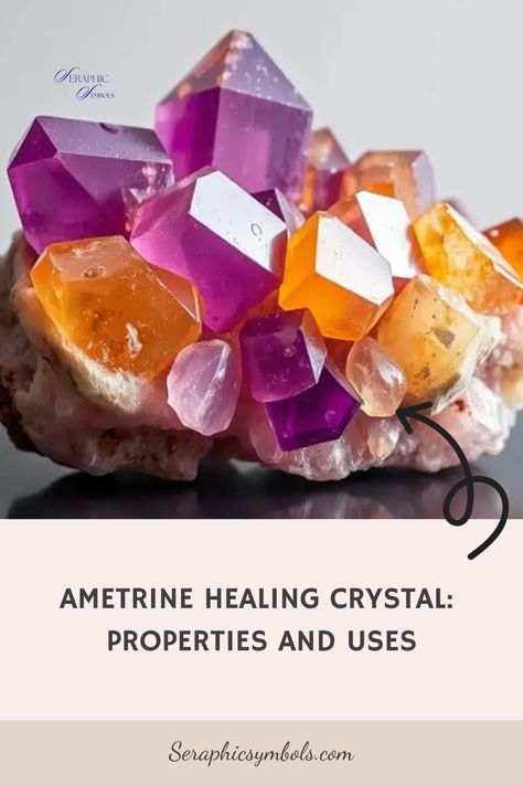 Find out how Ametrine crystal’s unique blend of Amethyst and Citrine properties can transform your life, promoting balance, harmony, and profound healing. Ametrine Meaning, Citrine Properties, Body Energy Flow, Ametrine Crystal, Amethyst And Citrine, Spiritual Dimensions, Higher State Of Consciousness, Crystal Properties, Honey Calcite