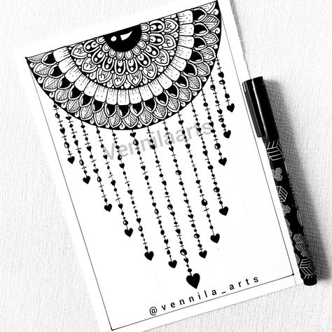 Valentine's Day Design For Drawing Art, Drawing Mandala Ideas, Valentines Day Mandala Art, Mandala Art Design For Beginners, Easy And Simple Mandala Art, Best Mandala Art Design, Mandal Arts Creative Easy, Simple Project Design, Drawing Love Ideas