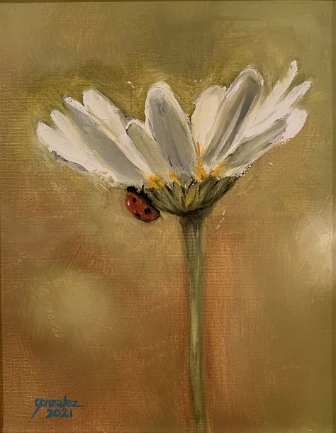 $150 Ladybug Painting, Paint Ladybugs, Bug Painting, Ladybug Painting On Canvas, Easy Ladybug Painting On Canvas, Bug Paintings On Canvas, June Bug Painting, Bee And Flower Painting Acrylic, Sailboat Painting