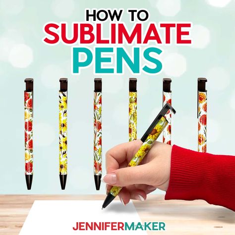 How to Sublimate Pens: Learn the Easy Way with this New Tool - Jennifer Maker Pot Holder Gifts, Diy Pokeball, Cookie Mixes, Jennifer Maker, Inexpensive Gifts, Sublimation Ideas Projects Inspiration, Pen Diy, Maker Project, Heat Resistant Gloves