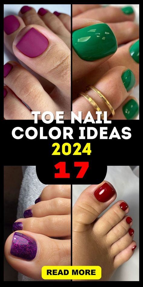 A Spectrum of Style: Toe Nail Color 17 Ideas for 2024 Toenail Polish Colors For Pale Skin, Spring Color Pedicure Toenails, Hot Toenail Colors, Pedi Nails Designs, May Toe Nail Colors, Pedicure Gel Colors, Toenail Spring Colors, Tie Nail Colors, May Pedicure Colors