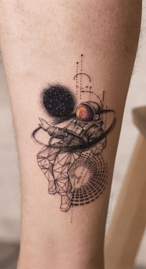 Simple Unique Tattoos, Rocket Tattoo, Astronaut Tattoo, Abstract Tattoo Designs, Planet Tattoos, Wrist Tattoos For Guys, Pieces Tattoo, Omerta Tattoo, Chest Piece Tattoos