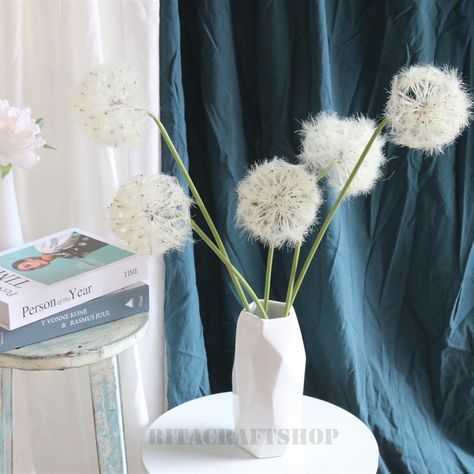 Felt Flowers Patterns, Long Stem Flowers, Wedding Home Decor, Centerpiece Wedding, Artificial Bouquet, Faux Flower Arrangements, Wedding Arrangements, Wedding Flower Arrangements, Centerpiece Decorations