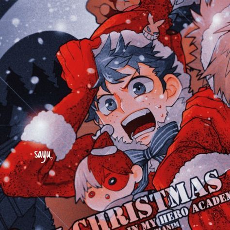 matching icon, bkdk !! Bkdk Christmas Pfp, Christmas Mha, Christmas Anime Matching Pfp, Bkdk Matching, Villain Deku, Anime Christmas, People Icon, Academia Wallpaper, Christmas Icons