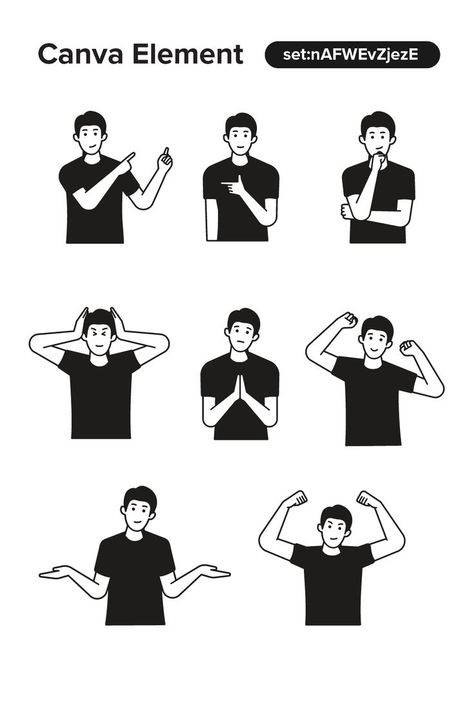 Black and white cartoon body language hand, gesture and expression Body Language Hands, Body Gestures, Cartoon Body, Angry Girl, White Cartoon, Black And White Cartoon, Hand Gesture, Body Language, Character Illustration