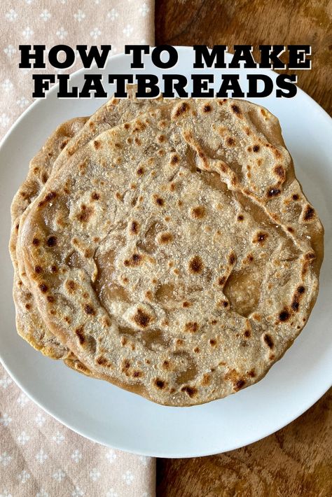 These Homemade Flatbreads are easy to make with three simple ingredients: Janie’s Mill All-Purpose Flour, Water and Salt. These fresh, pillowy Flatbreads are perfect for sandwiches, gyros or even mini pizzas! They also make a great accompaniment to soups, stews, and spreads. Einkorn Flatbread, Mill Flour, Easy Flatbread Recipes, Easy Flatbread, Homemade Flatbread, Einkorn Flour, Artisan Bread Recipes, Mini Pizzas, Flatbread Recipes