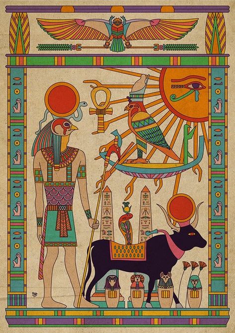 Mesir Kuno Art, Ancient Egypt Concept Art, Ancient Egyptian Art Drawing, Egyptian Art Drawing, Ancient Egyptian Artwork, Egyptian Artwork, Egyptian Drawings, Egyptian Pattern, Egypt Concept Art