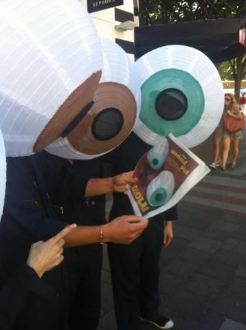 Totally going to make Chinese lantern eyeballs for Halloween next year. Thanks Radiolab! Eyeball Costume, Surreal Costume, Terrifying Halloween Costumes, Terrifying Halloween, Handmade Halloween Costumes, Crazy Costumes, Party Things, Chinese Lantern, Eye Eye