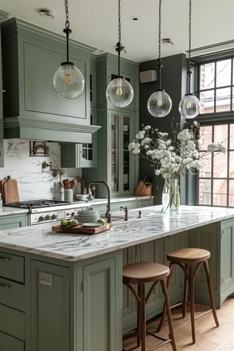 50+ Serene Kitchens with Sage Green Cabinets