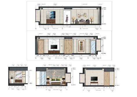 Interior Design Color Elevation#pikbest#Decors & 3D Models#Wall Decor Sectional Elevation Of Bedroom, Sectional Elevation Interior, Bedroom Section, Interior Design Elevation, Living Room Elevation, Furniture Details Drawing, Living Room Lighting Design, Interior Design Portfolio Layout, Design Elevation