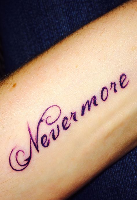 My brand new Nevermore tattoo!! #tattoo #ink #Poe #Nevermore Nevermore Tattoo Ideas, Nevermore Tattoo, Tattoo On Inner Arm, Up Tattoos, Piercing Ideas, Cover Up Tattoos, Tattoo Ink, Tattoo Tattoo, Cam Girls