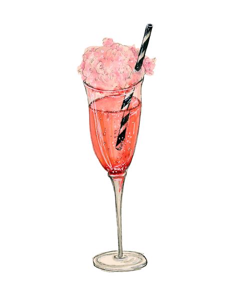 Cotton Candy Champagne Cocktail art print is a print of a my hand drawn, bohemian watercolor painting featuring an champagne flute cocktail topped with a fluff of cotton candy- which in turn has also turned the champagne pink.. finished with a black and white stripe paper straw! It is printed on a cold press, watercolor textured paper. Acid free, archival, and very sturdy with a matte finish. They are quickly shipped in both a plastic protective sleeve and a rigid mailer to ensure its safety dur Cotton Candy Drinks, Cocktails Drawing, Cotton Candy Cocktail, Cake Art Print, Bohemian Watercolor, Cotton Candy Champagne, Candy Cocktails, Wedding Signature Drinks, Candy Drinks