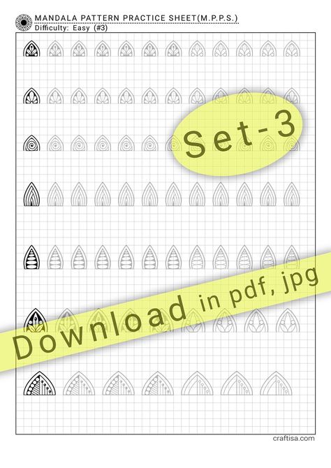 Buy 8 Mandala Practice Sheets set-3 in PDF/JPG for Mandala Online in India - Etsy Free Mandala Practice Sheet, Mandala Practice Sheet Printable, Mandala Practice Sheet, Mandala Practice, Mandala Doodle, Pattern Coloring Pages, Simple Mandala, Graph Paper, Mandala Drawing