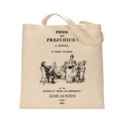 Pride And Prejudice Book, Library Bag, Design Book, Book Bag, Pride And Prejudice, Market Bag, Jane Austen, Book Design, Tote Bag