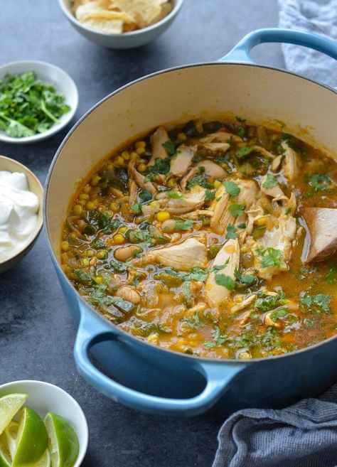 White Chicken Chili - Once Upon a Chef Chicken Chili Recipes, Once Upon A Chef, Chicken Snacks, Chicken Chili Recipe, White Chicken Chili, Spicy Chili, White Chicken, Super Bowl Food, Chicken Chili