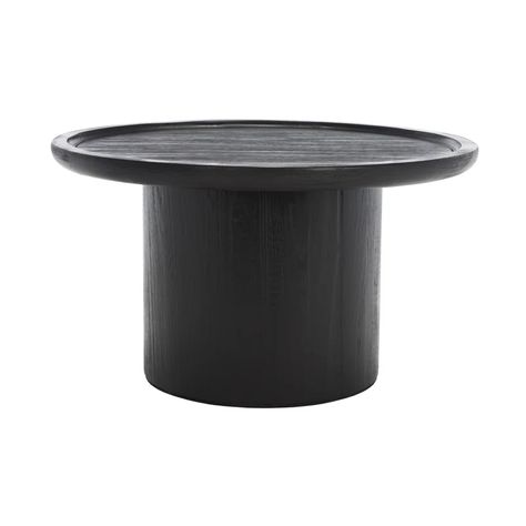 AllModern Sydnee Solid Wood Coffee Table & Reviews | Wayfair Round Pedestal Coffee Table, Black Round Coffee Table, Pedestal Coffee Table, Chic Coffee Table, Coffee Table Black, Coffee Table Size, Round Wood Coffee Table, Wood Pedestal, Coffee Tables For Sale