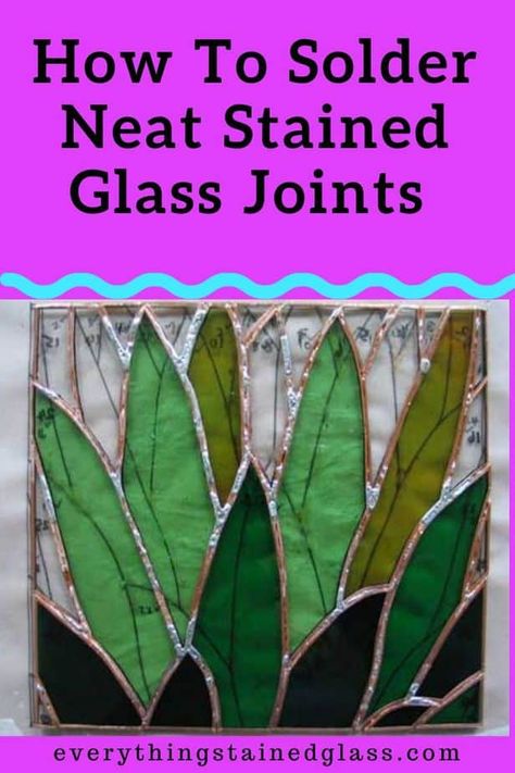 Stained Glass Tutorial, Stained Glass Diy Tutorials, Stained Glass Soldering, Glass Soldering, Soldering Projects, Diy Stained Glass Window, Stained Glass Patterns Free, Mosaic Stained, Glass Window Art