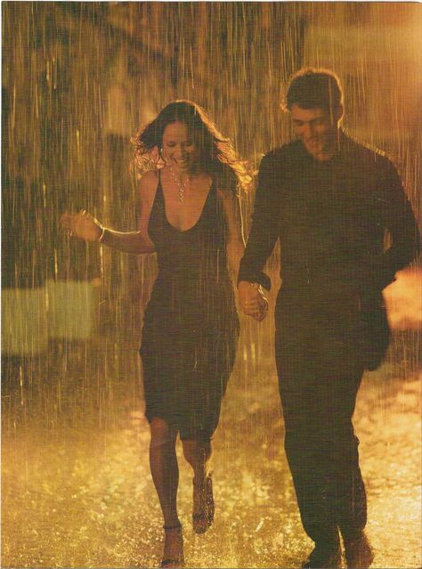 Romance...  Laughter in the Rain. <3 Couple In Rain, Dancing Pose, Rain Dance, Smell Of Rain, Couple Running, Running In The Rain, I Love Rain, Maybe Tomorrow, Love Rain