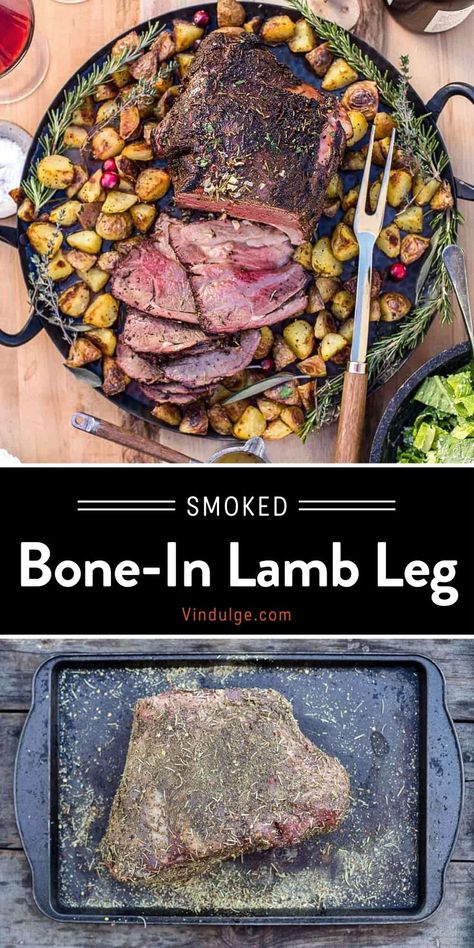 Smoked Leg Of Lamb, Butter Wine Sauce, Leg Of Lamb Recipe, Smoked Lamb, Best Bbq Recipes, Lamb Leg Recipes, Holiday Dinner Recipes, Springtime Recipes, Lamb Recipe