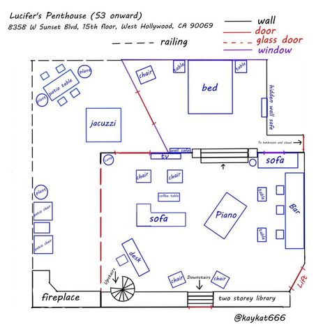 Lucifer Penthouse, Penthouse Floor Plan, Penthouse Layout, Seoul Apartment, Penthouse Ideas, Penthouse Interior, Building Layout, Apartment Floor Plan, Wall Safe