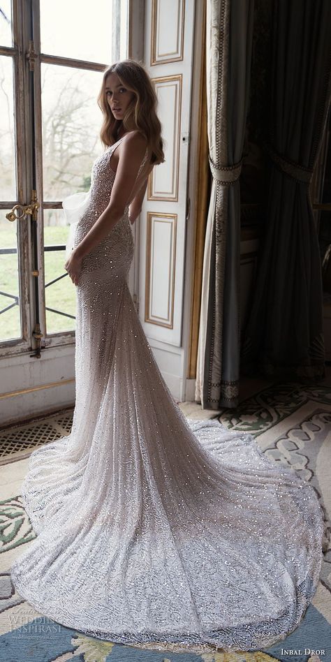 Inbal Dror Bridal, Wedding Dress Off The Shoulder, Meghan Markle Wedding Dress, Civil Wedding Dress, Wedding Dress Open Back, How To Dress For A Wedding, Wedding Dresses Whimsical, Inbal Dror, Flare Wedding Dress